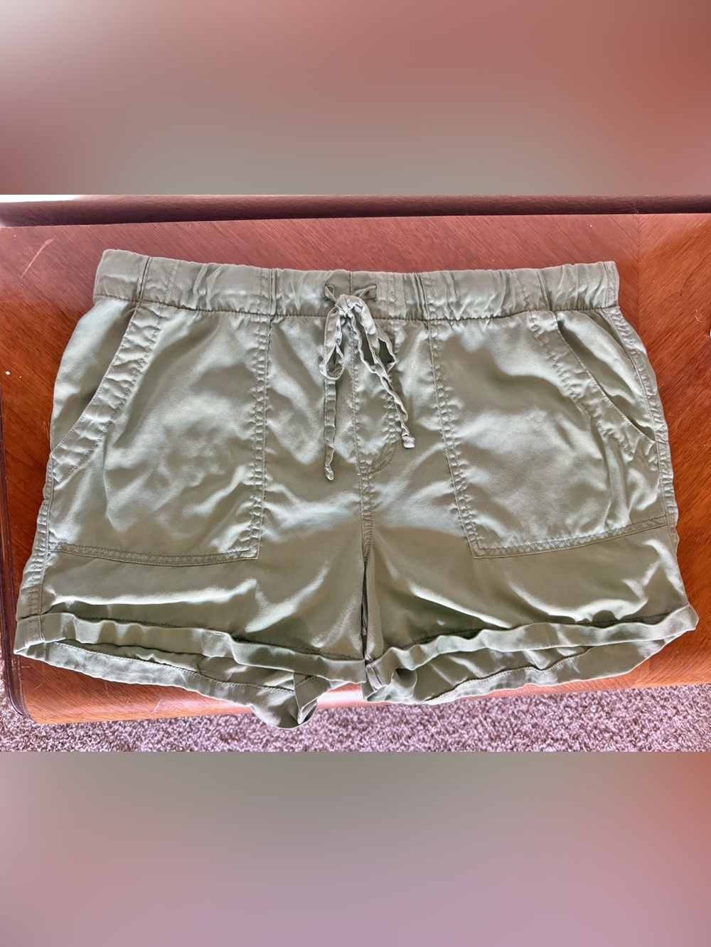 GAP Women's Olive Drawstring Casual Shorts